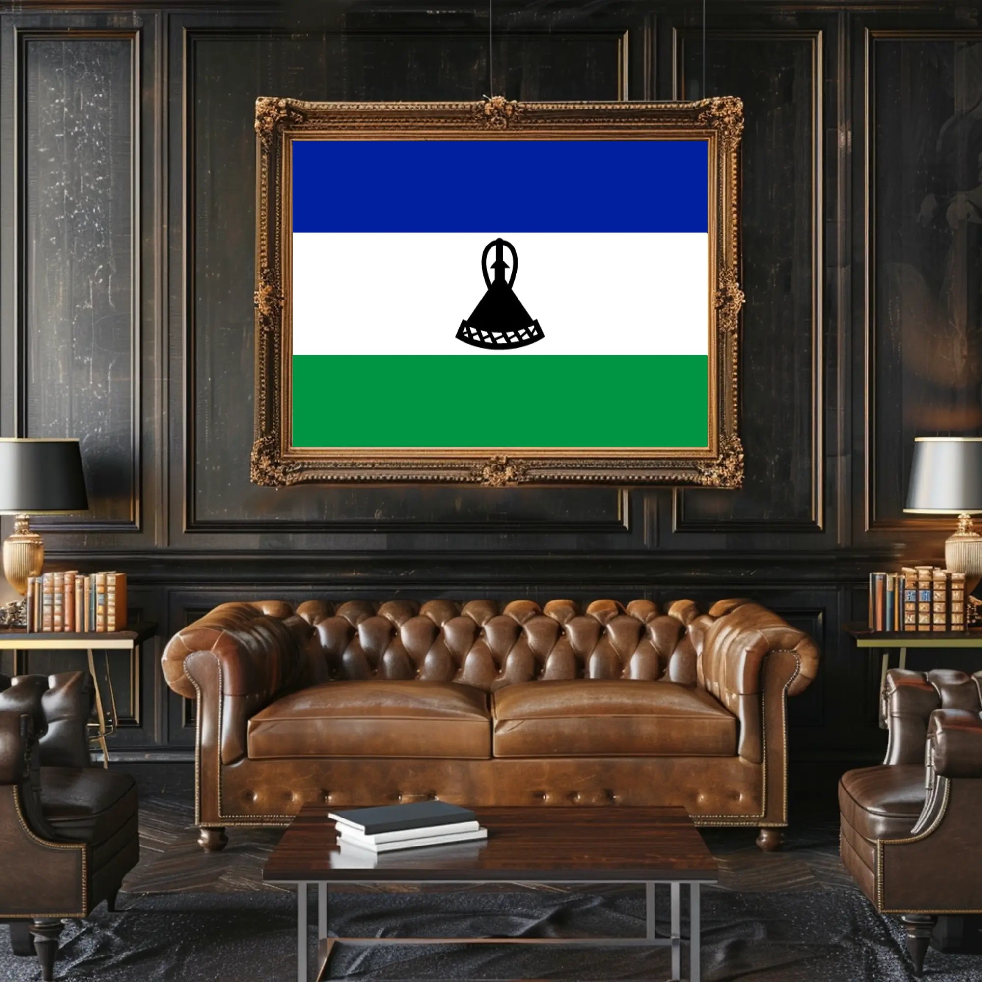 Lesotho Flag Cultural Pride Country Flag Poster PosterGoat