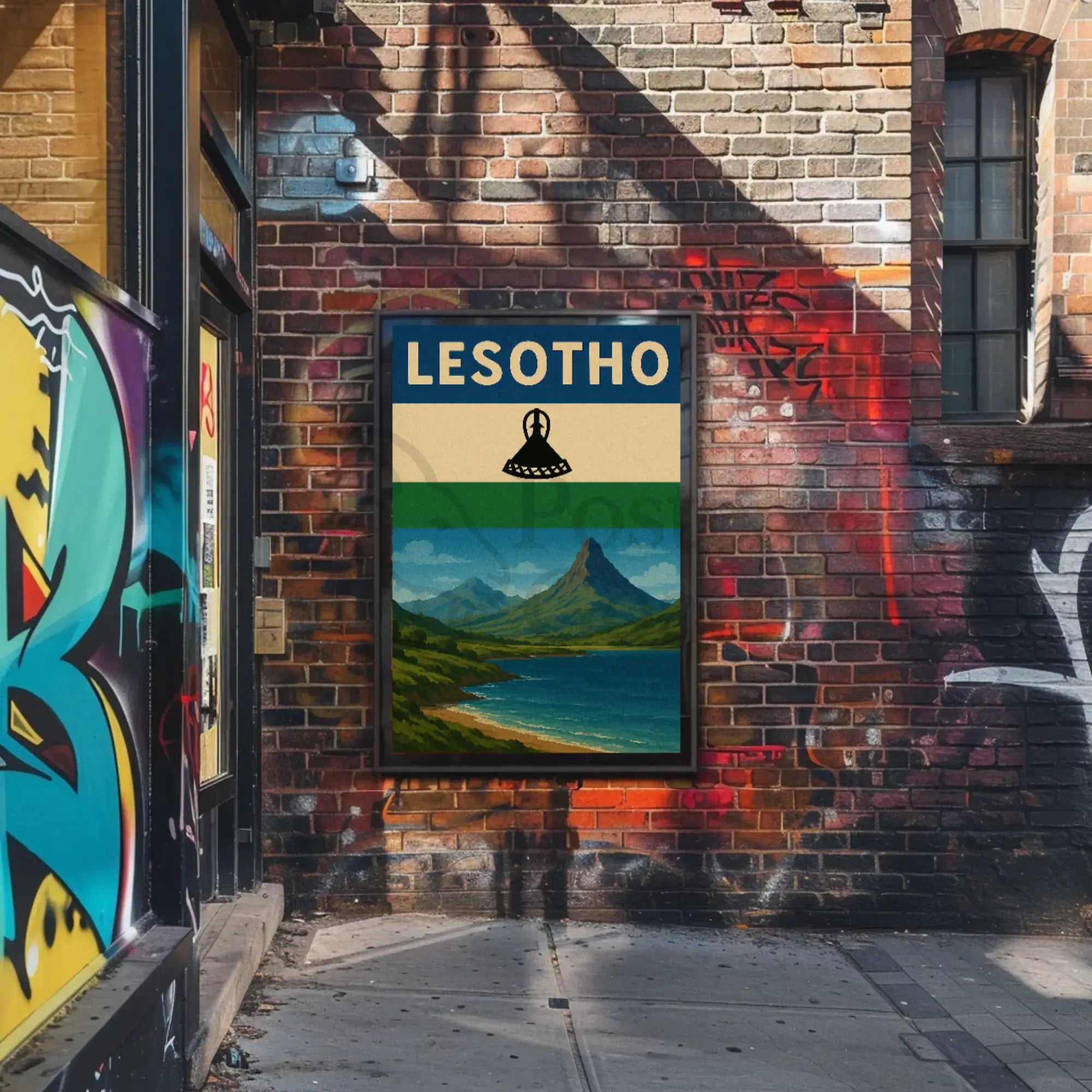Lesotho Scenic Beauty Vintage Travel Poster PosterGoat