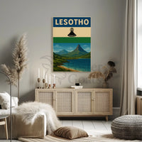 Lesotho Scenic Beauty Vintage Travel Poster PosterGoat