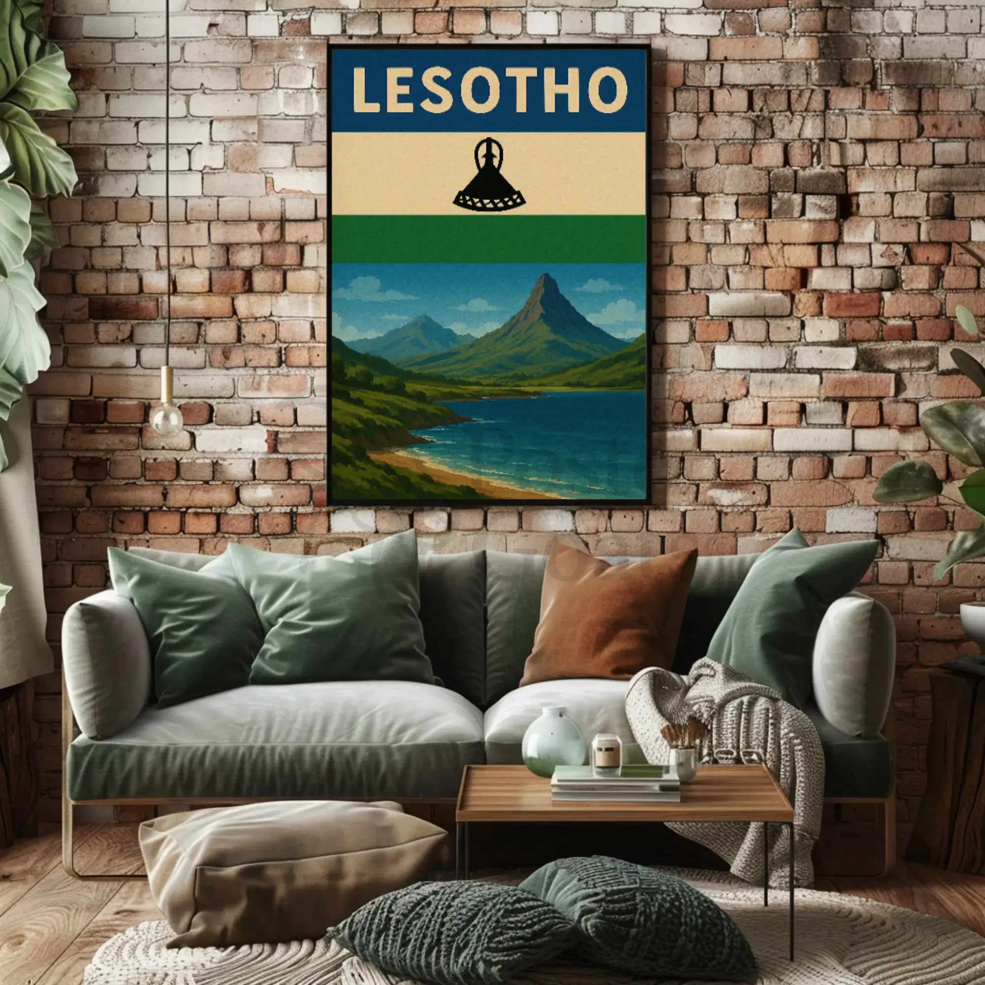 Lesotho Scenic Beauty Vintage Travel Poster PosterGoat