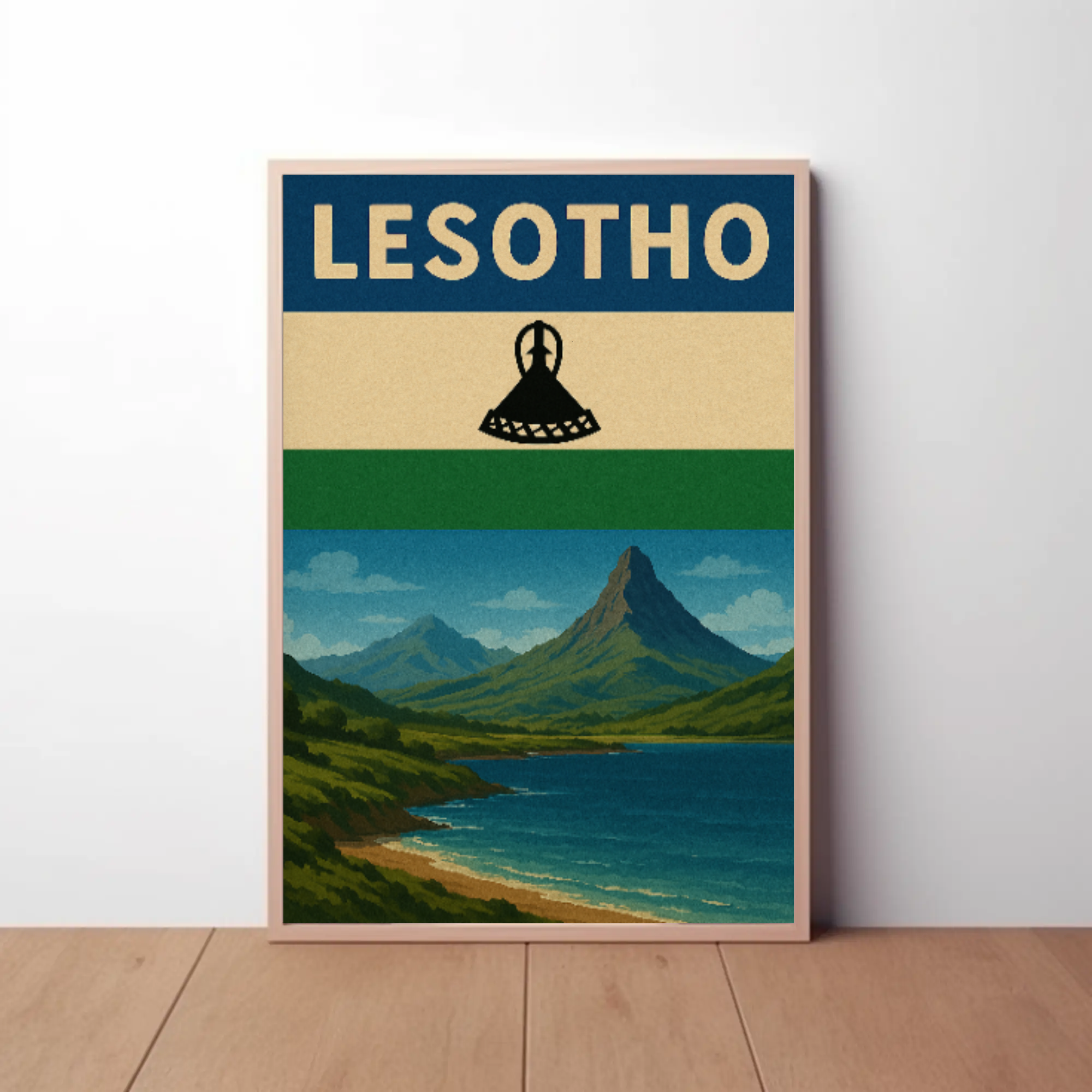 Lesotho Scenic Beauty Vintage Travel Poster PosterGoat