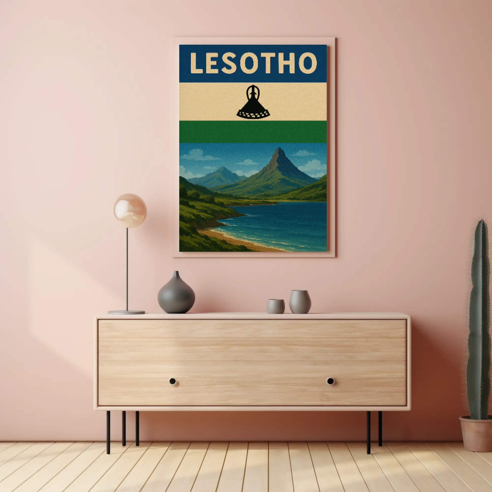 Lesotho Scenic Beauty Vintage Travel Poster PosterGoat