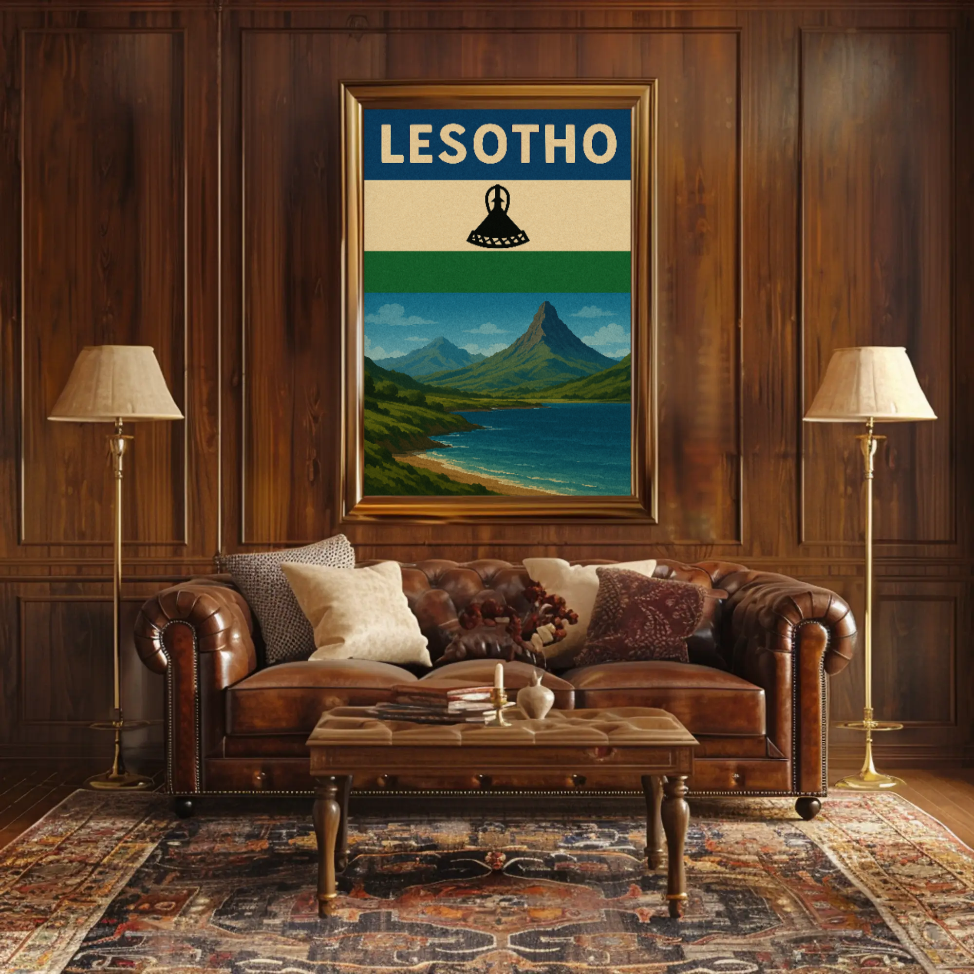 Lesotho Scenic Beauty Vintage Travel Poster PosterGoat