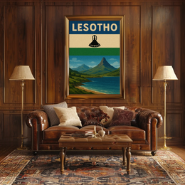Lesotho Scenic Beauty Vintage Travel Poster PosterGoat