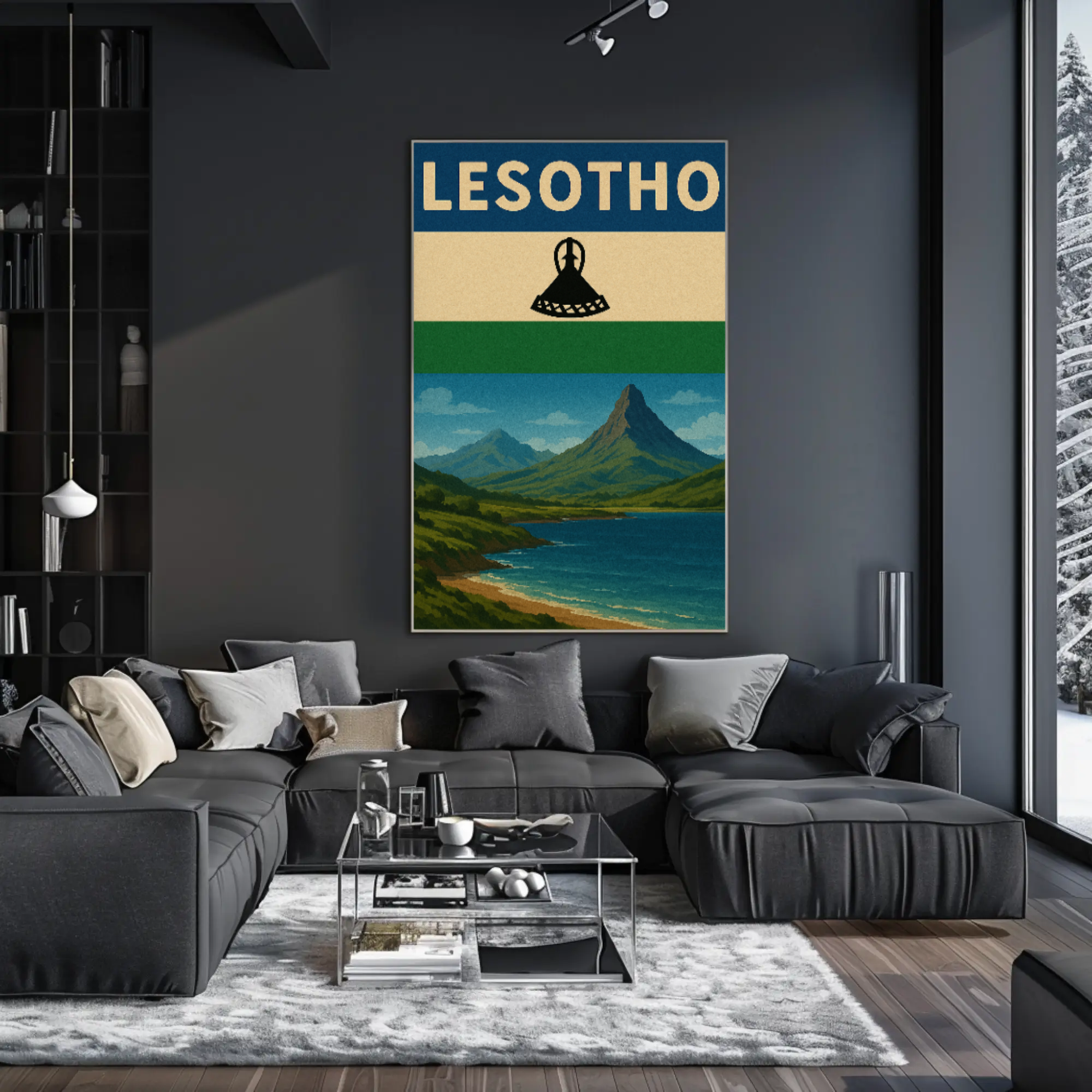 Lesotho Scenic Beauty Vintage Travel Poster PosterGoat