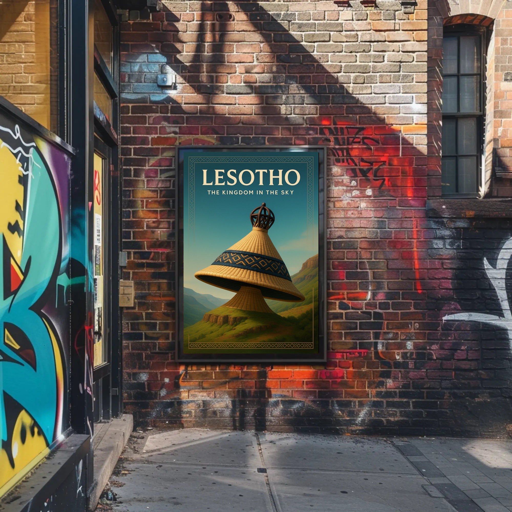 Lesotho The Kingdom in the Sky Poster PosterGoat