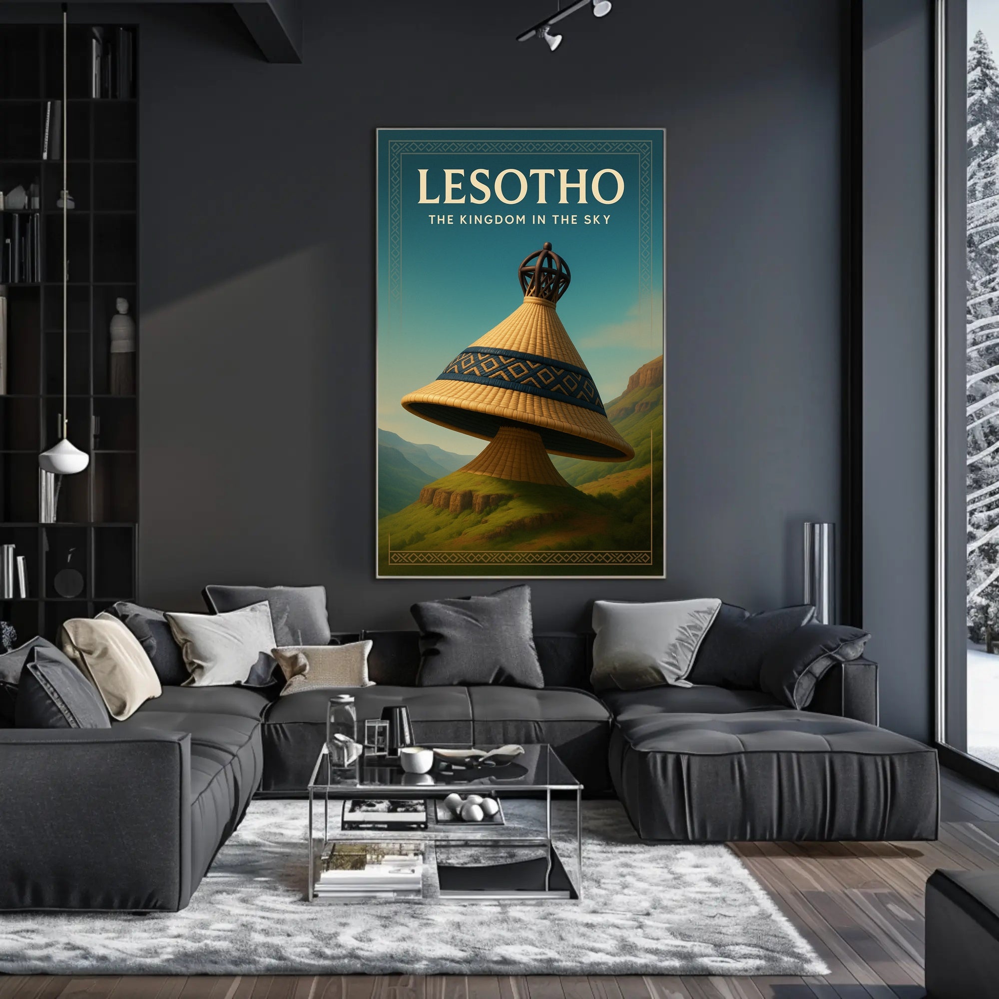 Lesotho The Kingdom in the Sky Poster PosterGoat