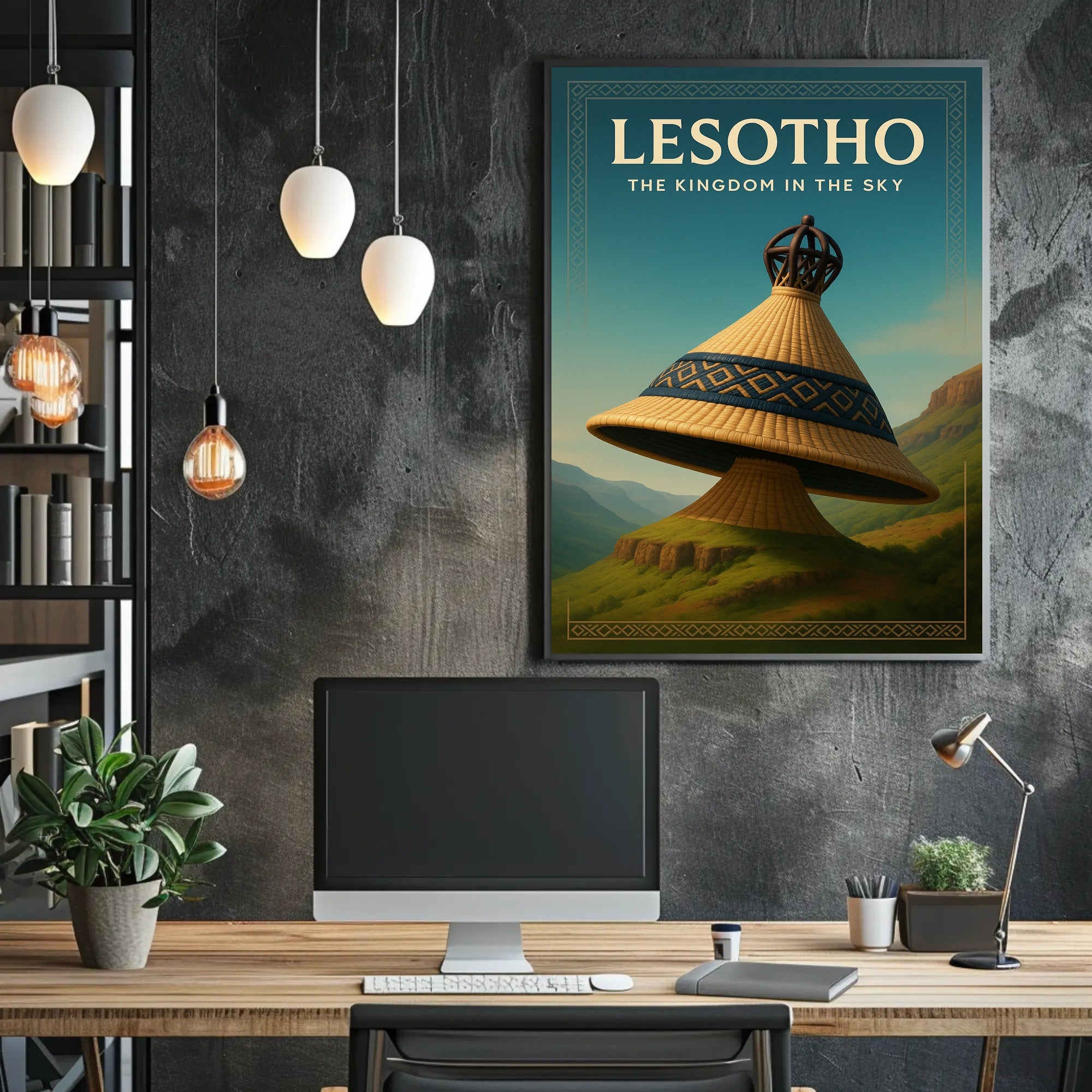 Lesotho The Kingdom in the Sky Poster PosterGoat