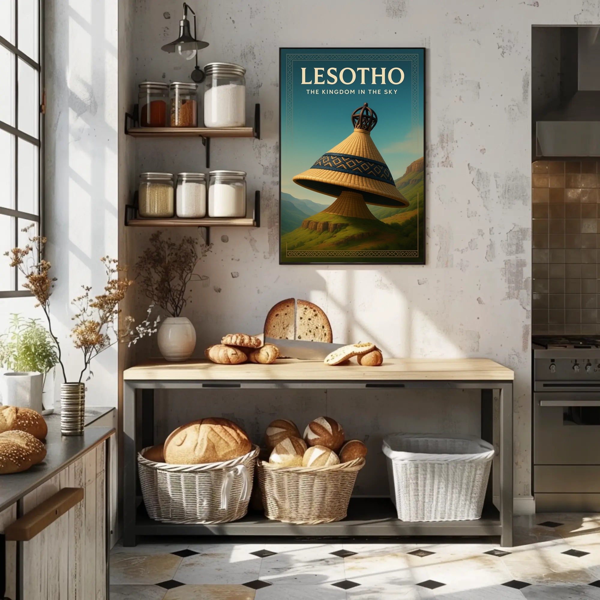 Lesotho The Kingdom in the Sky Poster PosterGoat