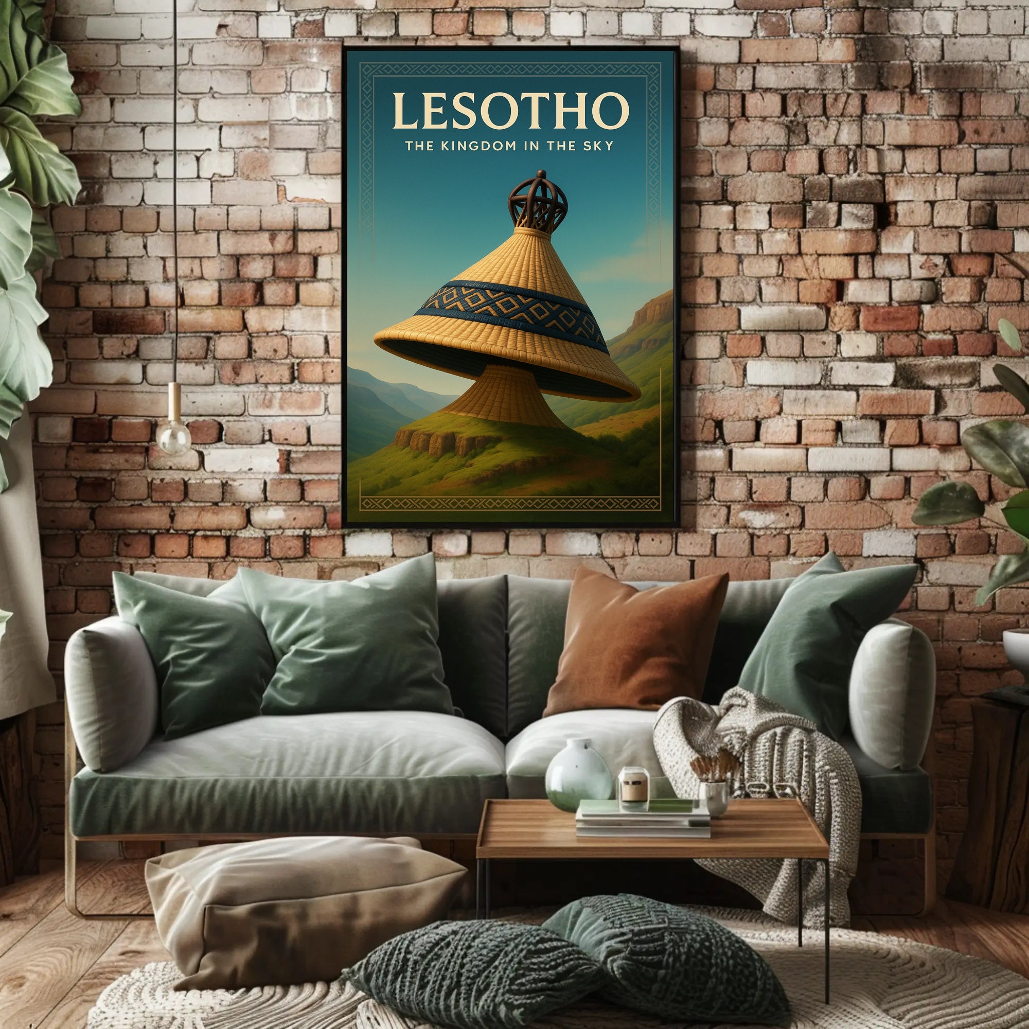 Lesotho The Kingdom in the Sky Poster PosterGoat