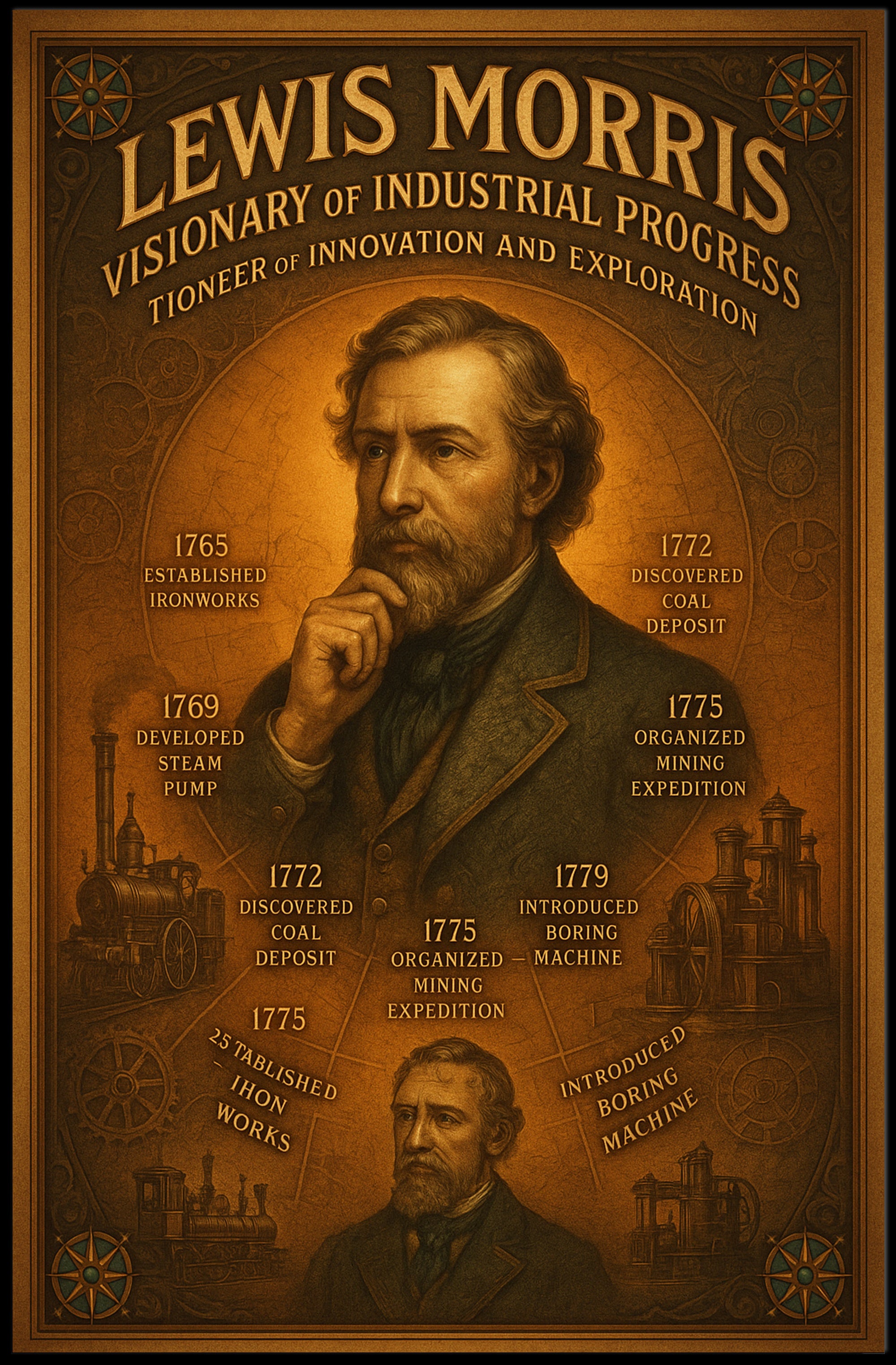 Lewis Morris Visionary of Industrial Progress Poster PosterGoat