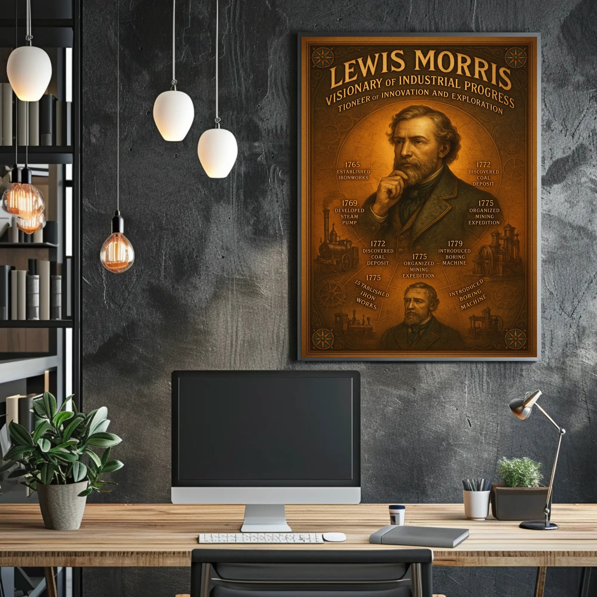 Lewis Morris Visionary of Industrial Progress Poster PosterGoat