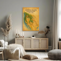 Lewis & Clark Expedition Map Historical Poster PosterGoat