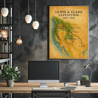 Lewis & Clark Expedition Map Historical Poster PosterGoat