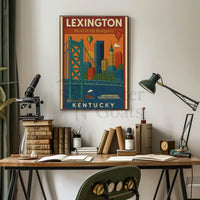 Lexington Cityscape Travel Poster PosterGoat