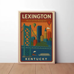 Lexington Cityscape Travel Poster PosterGoat