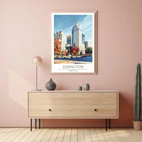 Lexington Urban Skyline Art Travel Poster PosterGoat