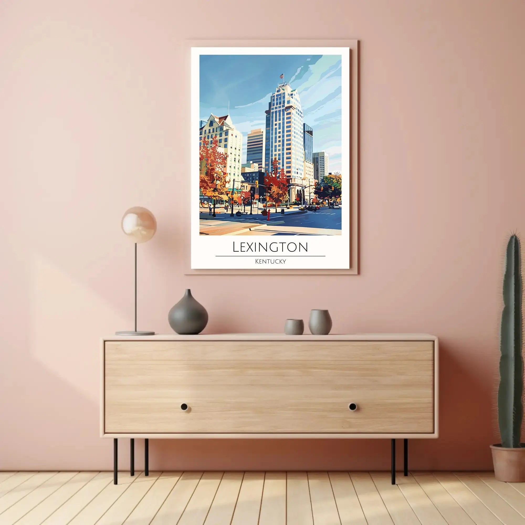 Lexington Urban Skyline Art Travel Poster PosterGoat