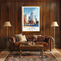 Lexington Urban Skyline Art Travel Poster PosterGoat