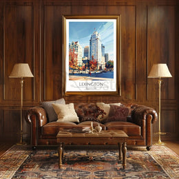 Lexington Urban Skyline Art Travel Poster PosterGoat