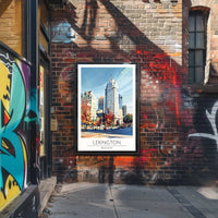 Lexington Urban Skyline Art Travel Poster PosterGoat