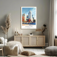 Lexington Urban Skyline Art Travel Poster PosterGoat