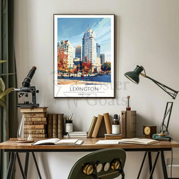 Lexington Urban Skyline Art Travel Poster PosterGoat