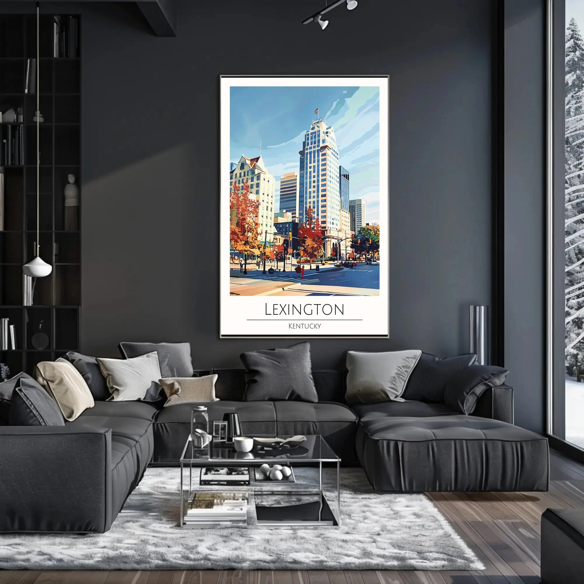 Lexington Urban Skyline Art Travel Poster PosterGoat
