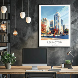 Lexington Urban Skyline Art Travel Poster PosterGoat