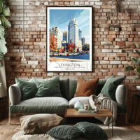 Lexington Urban Skyline Art Travel Poster PosterGoat