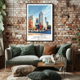 Lexington Urban Skyline Art Travel Poster PosterGoat
