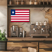 Liberian Flag Patriotic National Pride Country Flag Poster PosterGoat