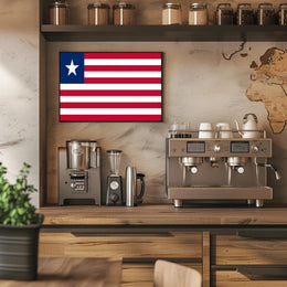 Liberian Flag Patriotic National Pride Country Flag Poster PosterGoat