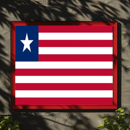 Liberian Flag Patriotic National Pride Country Flag Poster PosterGoat