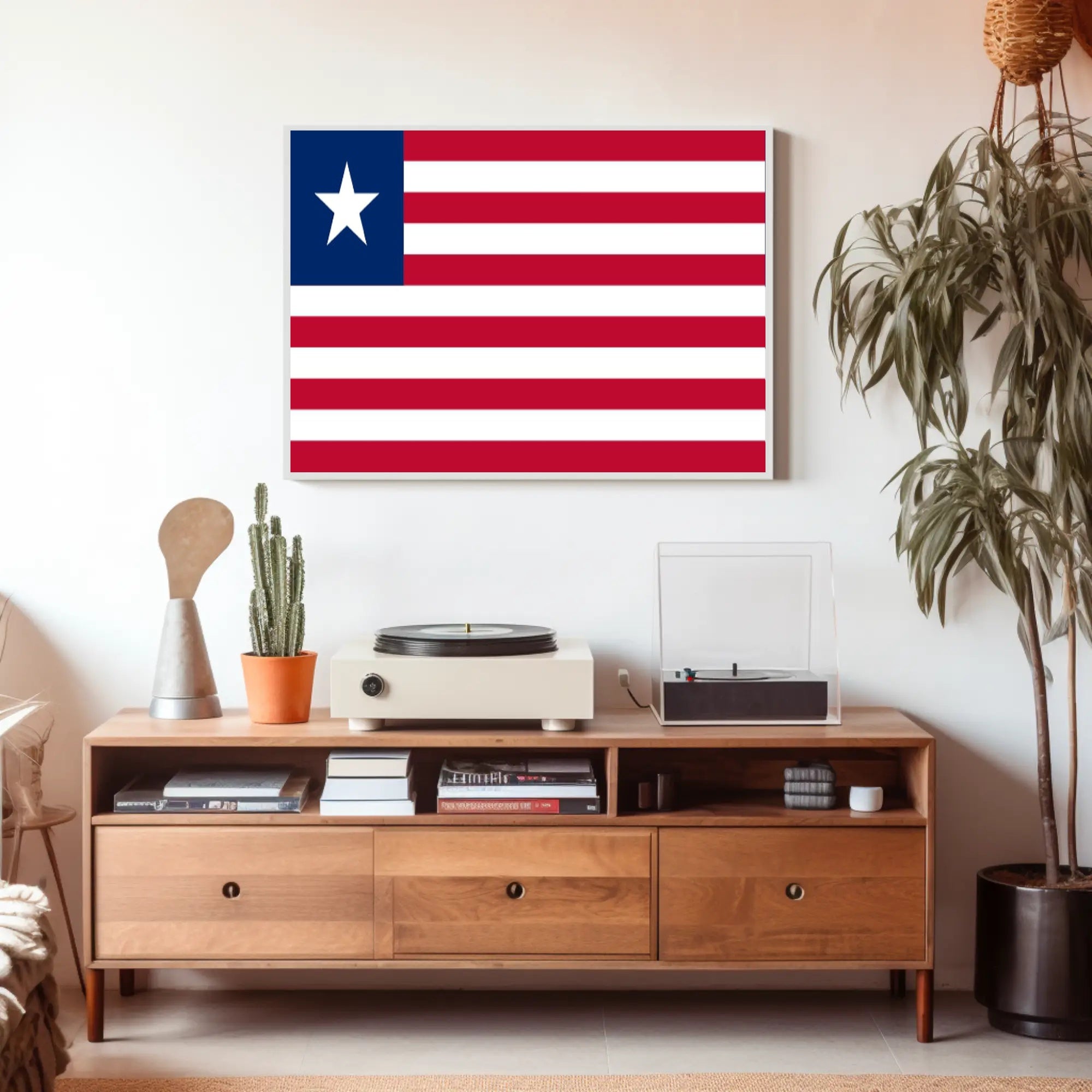 Liberian Flag Patriotic National Pride Country Flag Poster PosterGoat