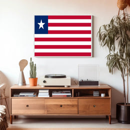 Liberian Flag Patriotic National Pride Country Flag Poster PosterGoat