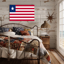 Liberian Flag Patriotic National Pride Country Flag Poster PosterGoat