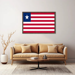 Liberian Flag Patriotic National Pride Country Flag Poster PosterGoat