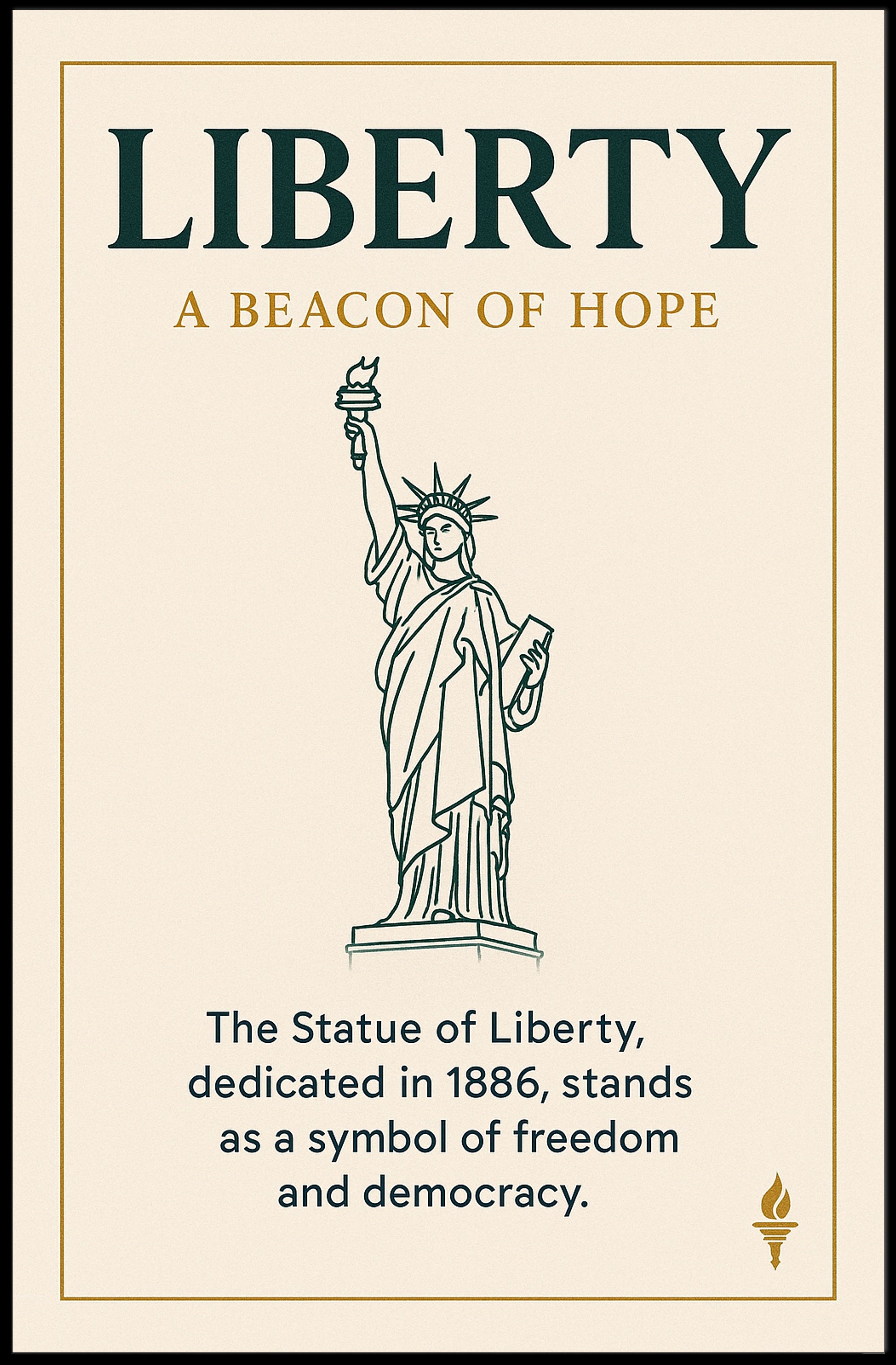 Liberty A Beacon of Hope Poster PosterGoat
