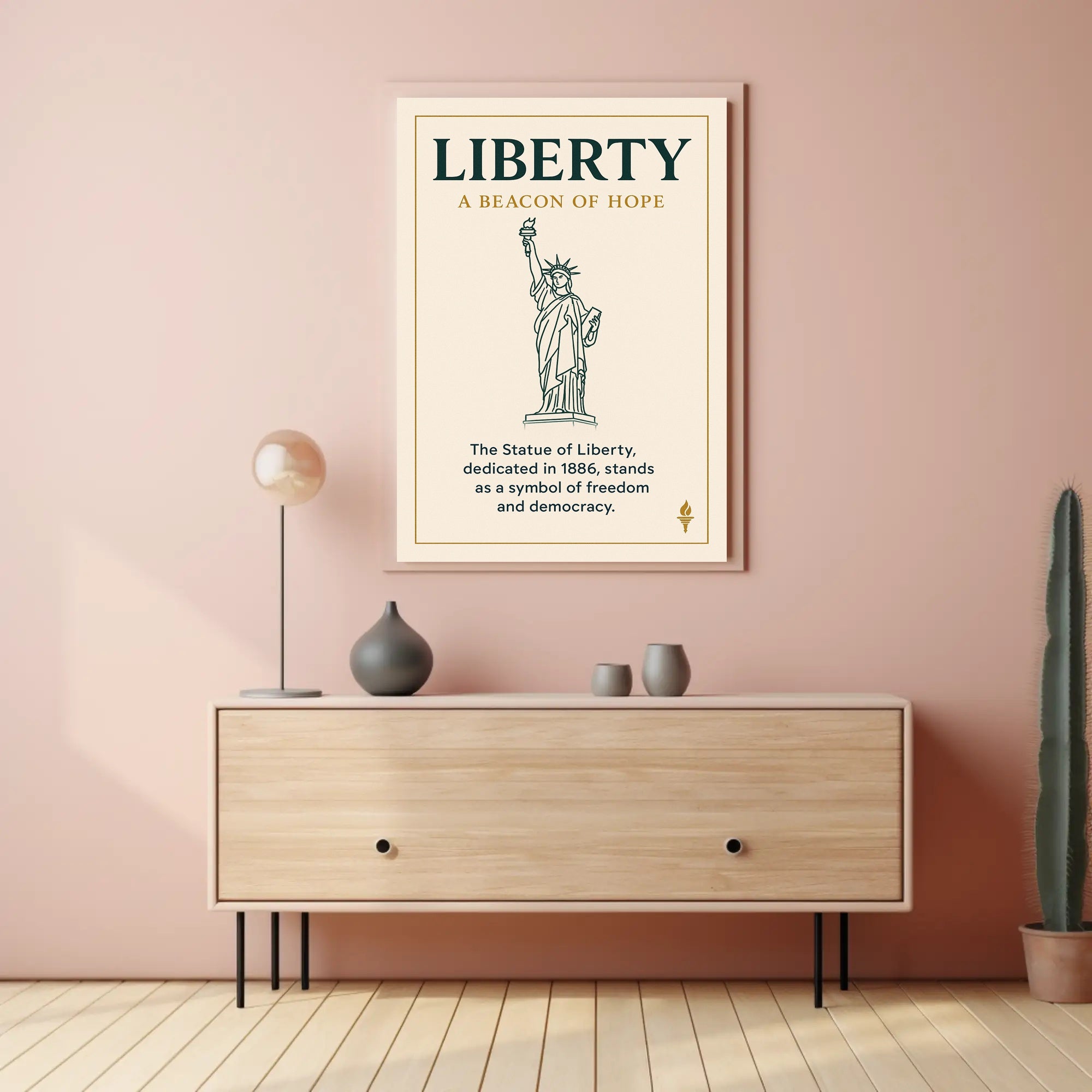 Liberty A Beacon of Hope Poster PosterGoat