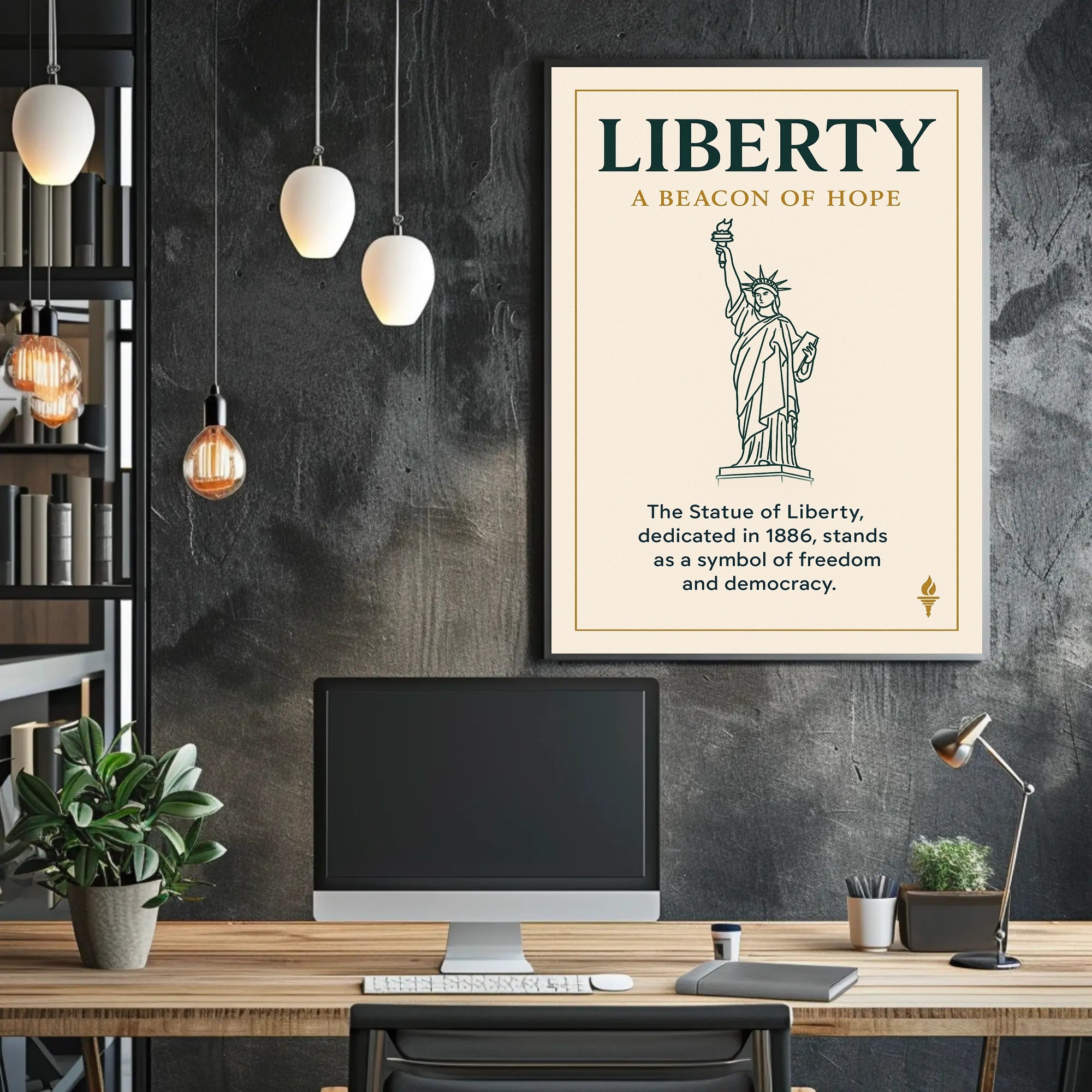 Liberty A Beacon of Hope Poster PosterGoat