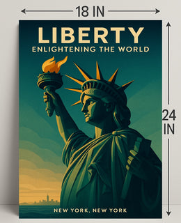Liberty Enlightening The World Poster PosterGoat