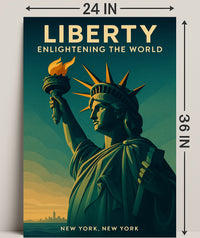 Liberty Enlightening The World Poster PosterGoat