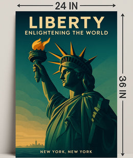 Liberty Enlightening The World Poster PosterGoat
