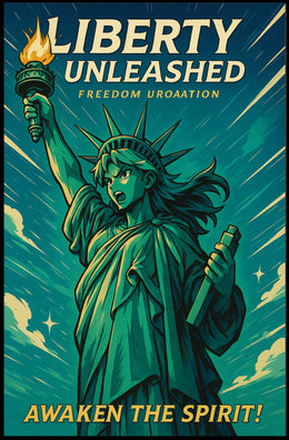Liberty Unleashed Wall Art Print for Home Decor PosterGoat