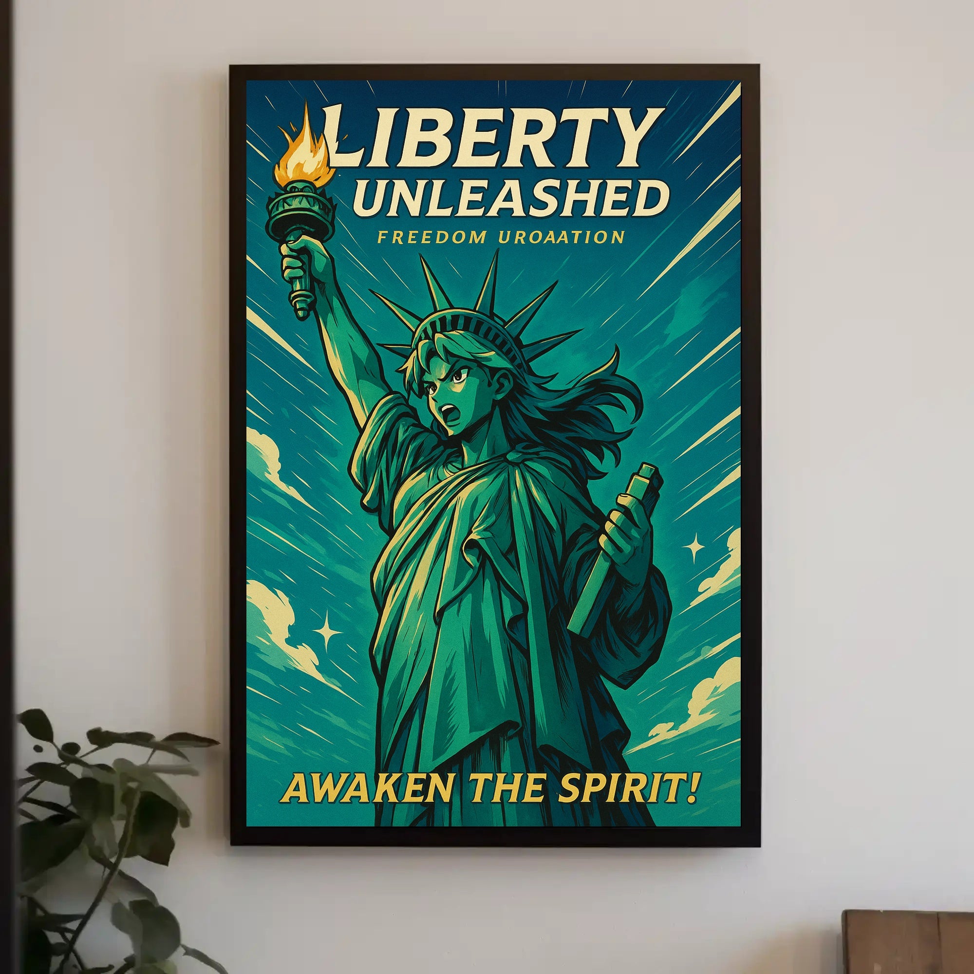 Liberty Unleashed Wall Art Print for Home Decor PosterGoat