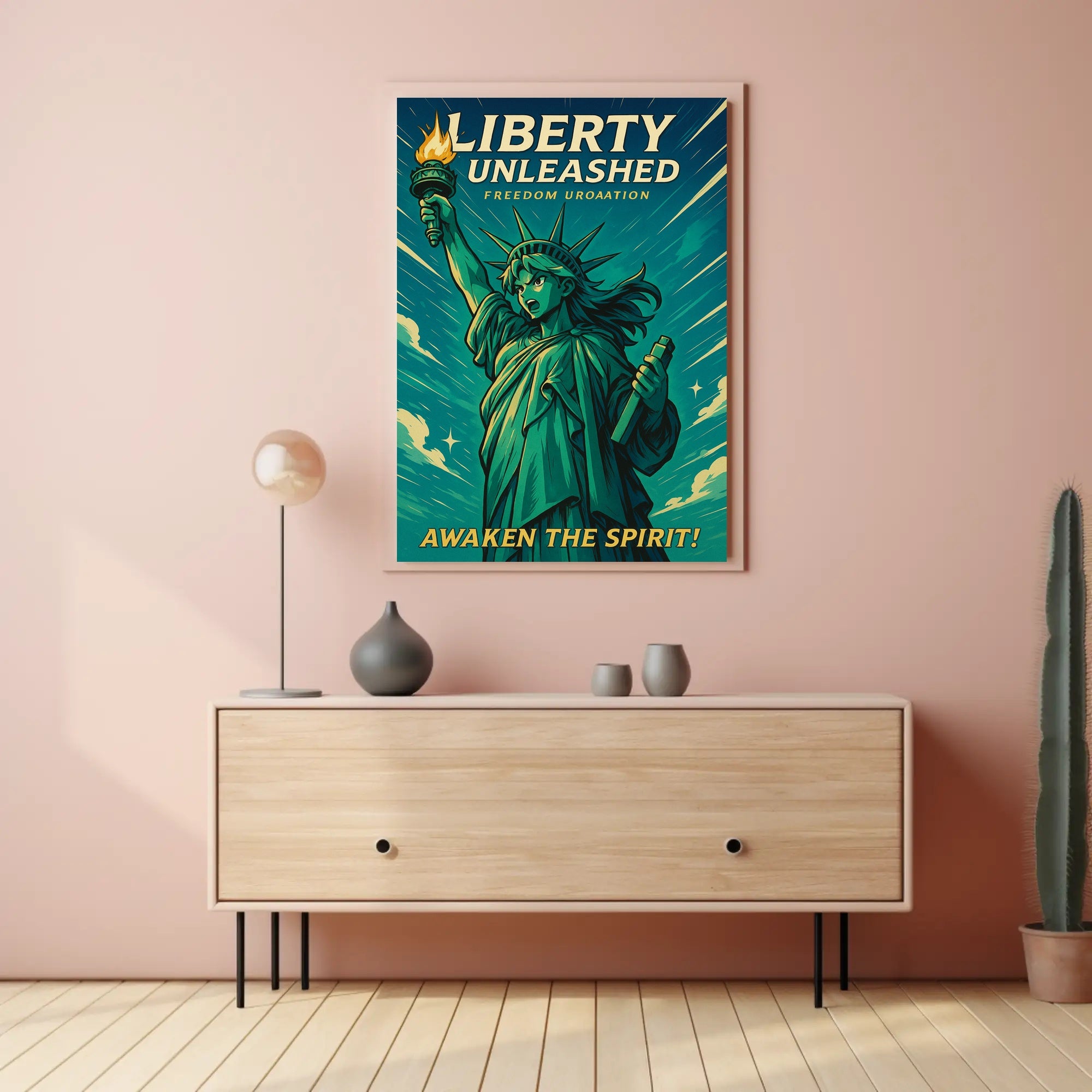 Liberty Unleashed Wall Art Print for Home Decor PosterGoat