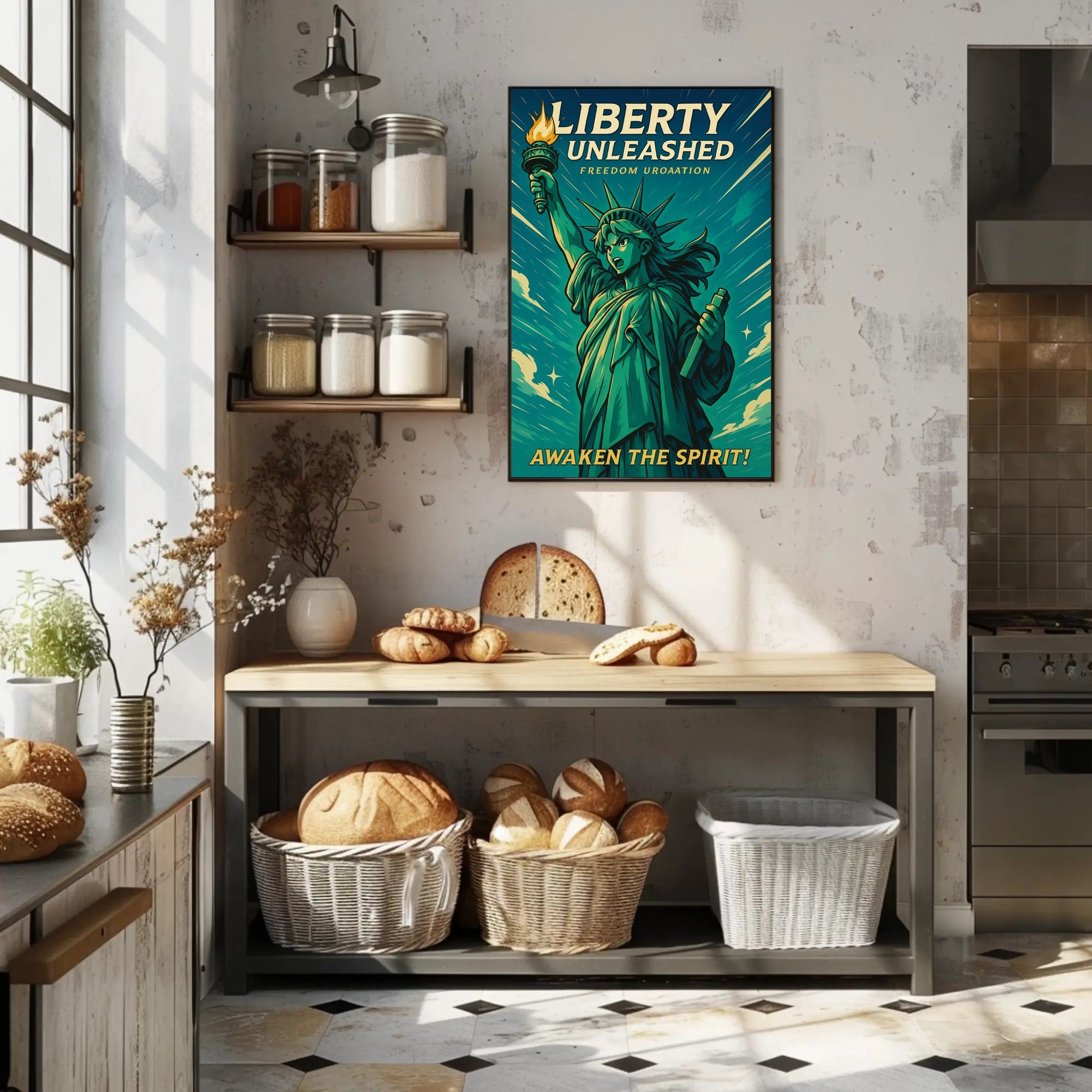 Liberty Unleashed Wall Art Print for Home Decor PosterGoat