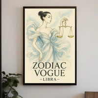 Libra Zodiac Vogue Illustration Poster PosterGoat