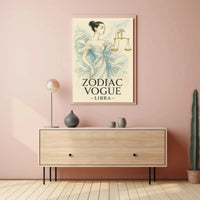 Libra Zodiac Vogue Illustration Poster PosterGoat